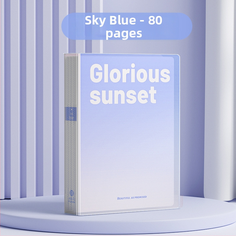 Dokumentų dėklas su įterptais lapais, gradientinis spalvų dizainas, daugiasluoksė laikymo sistema (Medžiaga: Plastikas; Lapų skaičius: 100; Logotipo spausdinimas: Ne; Pritaikymas: Ne)