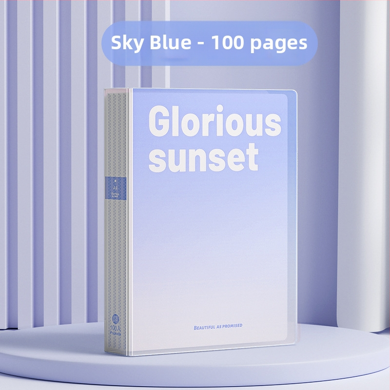 Dokumentų dėklas su įterptais lapais, gradientinis spalvų dizainas, daugiasluoksė laikymo sistema (Medžiaga: Plastikas; Lapų skaičius: 100; Logotipo spausdinimas: Ne; Pritaikymas: Ne)