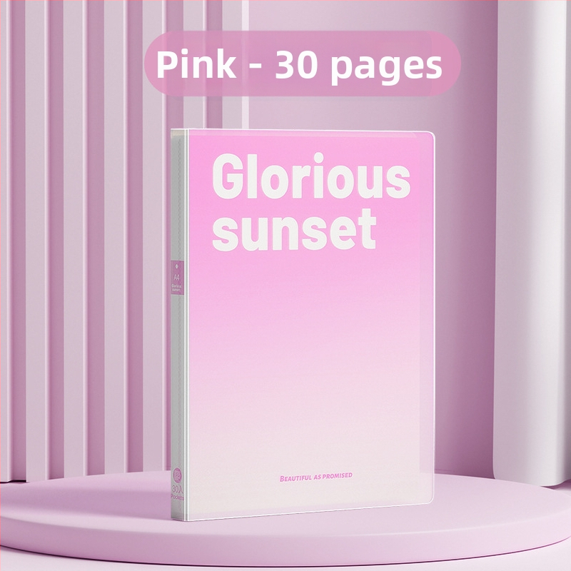 Dokumentų dėklas su įterptais lapais, gradientinis spalvų dizainas, daugiasluoksė laikymo sistema (Medžiaga: Plastikas; Lapų skaičius: 100; Logotipo spausdinimas: Ne; Pritaikymas: Ne)