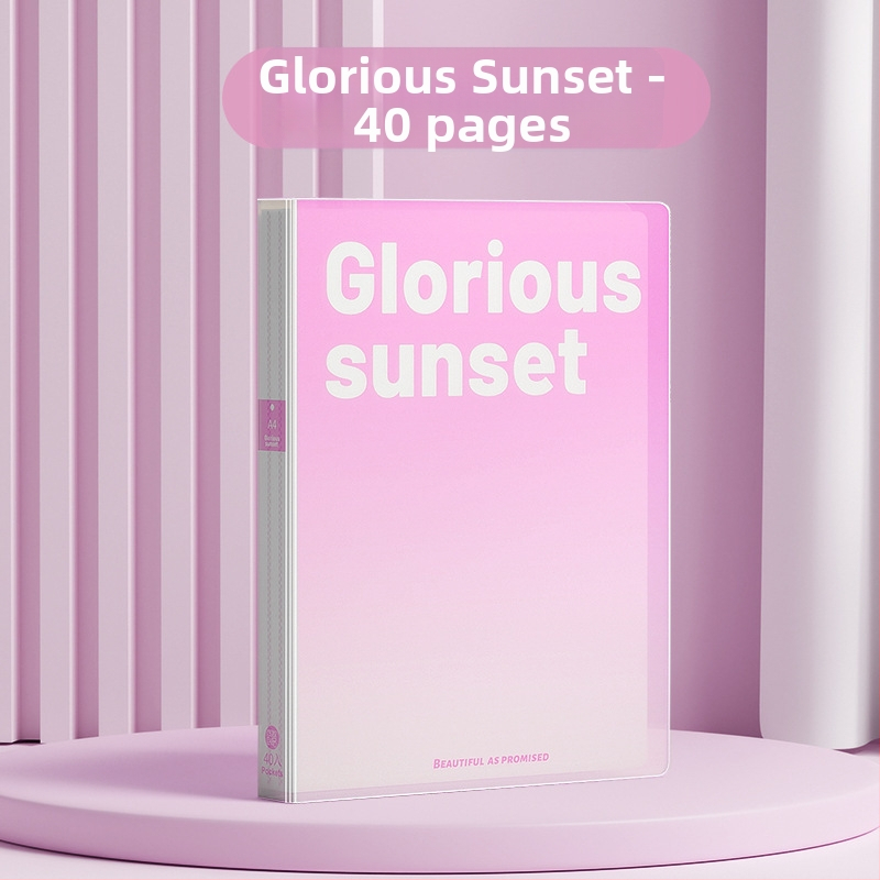 Dokumentų dėklas su įterptais lapais, gradientinis spalvų dizainas, daugiasluoksė laikymo sistema (Medžiaga: Plastikas; Lapų skaičius: 100; Logotipo spausdinimas: Ne; Pritaikymas: Ne)