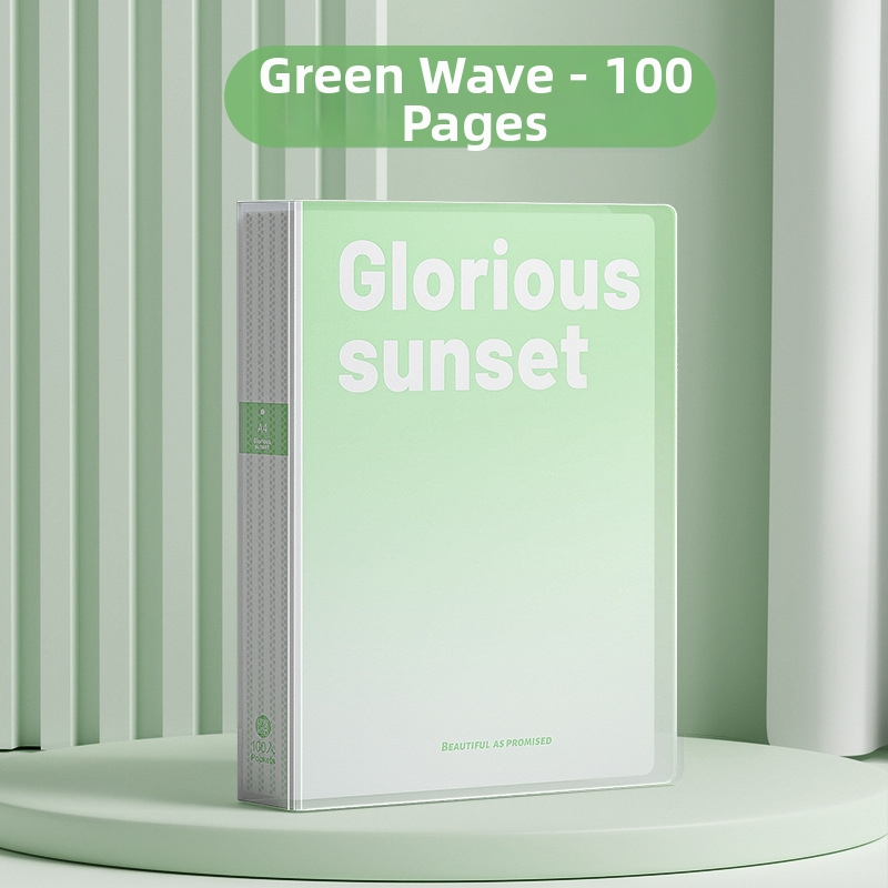 Dokumentų dėklas su įterptais lapais, gradientinis spalvų dizainas, daugiasluoksė laikymo sistema (Medžiaga: Plastikas; Lapų skaičius: 100; Logotipo spausdinimas: Ne; Pritaikymas: Ne)