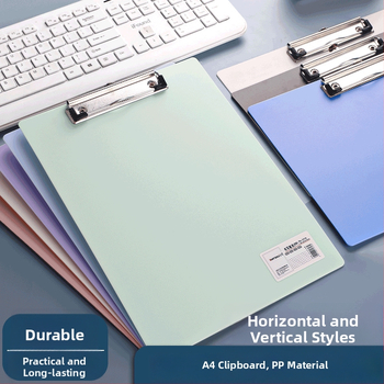 A4 plokštės klipas – plastikinis klipas, PP medžiaga, modelis 5316/5317, plokštės storis 1,5 mm, tinka A3 popieriui