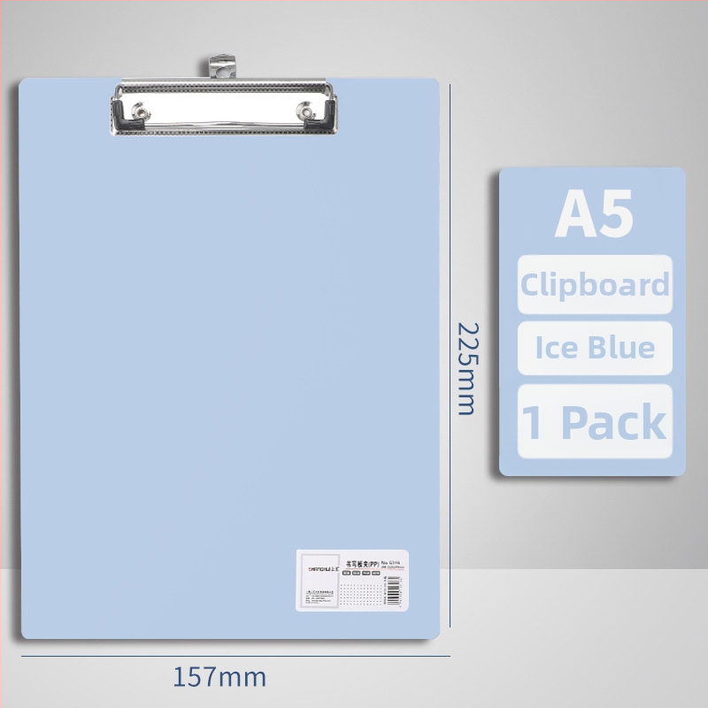 A4 plokštės klipas – plastikinis klipas, PP medžiaga, modelis 5316/5317, plokštės storis 1,5 mm, tinka A3 popieriui