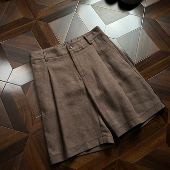 Muške ljetne šorceve od lana, ljeto, brzo sušeće, ravni kroj, mikroelastičnost