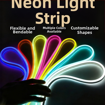 Neon LED juostelė 2835, 120 LED/m, IP65 atspari vandeniui, 8W, įėjimas 12-24-110-220V