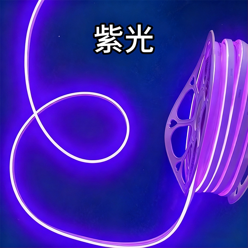 Neon LED juostelė 2835, 120 LED/m, IP65 atspari vandeniui, 8W, įėjimas 12-24-110-220V