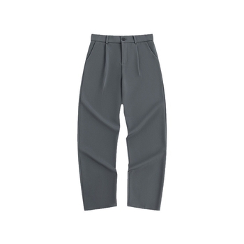 Pantaloni bărbați de vară drepți, talie înaltă, curea inclusă, imprimeu floral, amestec poliesteric, fără călcare