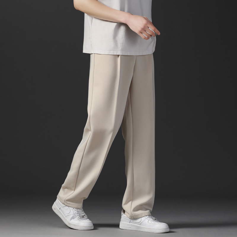 Pantaloni bărbați de vară drepți, talie înaltă, curea inclusă, imprimeu floral, amestec poliesteric, fără călcare