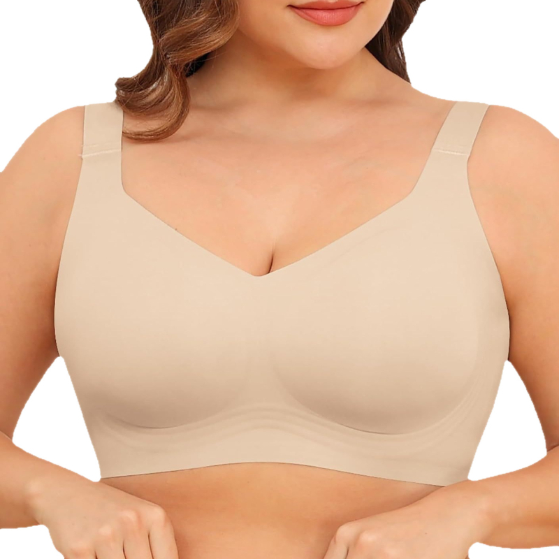 Bevielė moteriška liemenėlė su pilnu danga, nailono audinys, plonas formuotas kupid, nugaros keturių eilių užsegimas