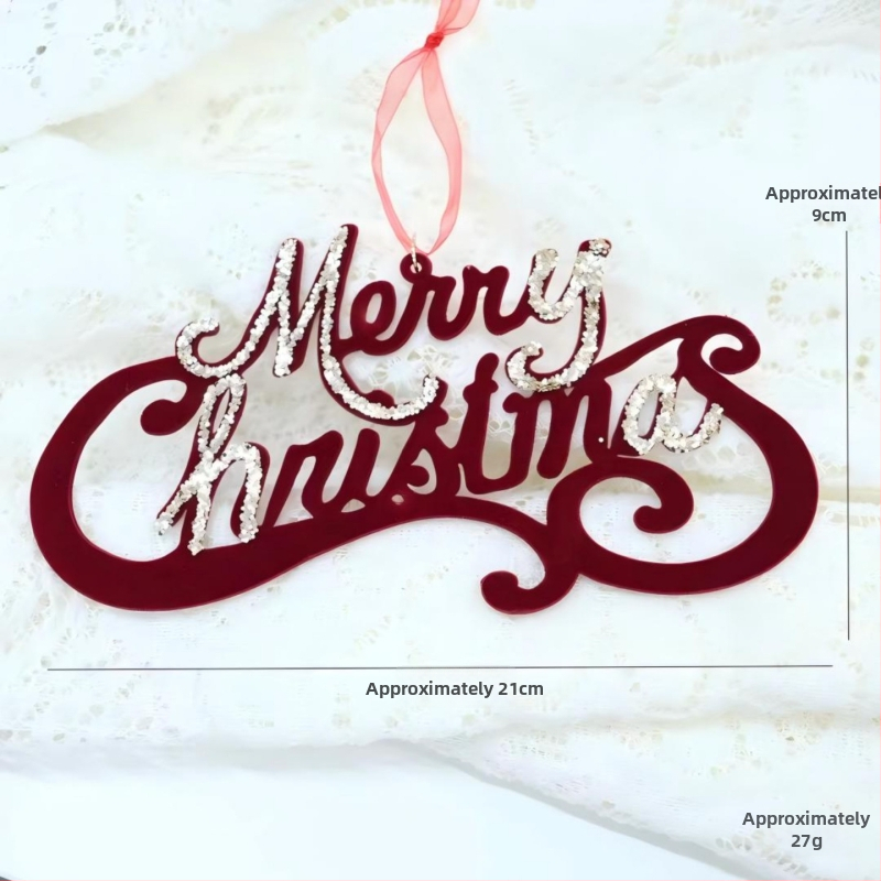 Heartful flocking Icicle Ziemassvētku eglītes dekors – Ziemassvētku dāvanu kulons