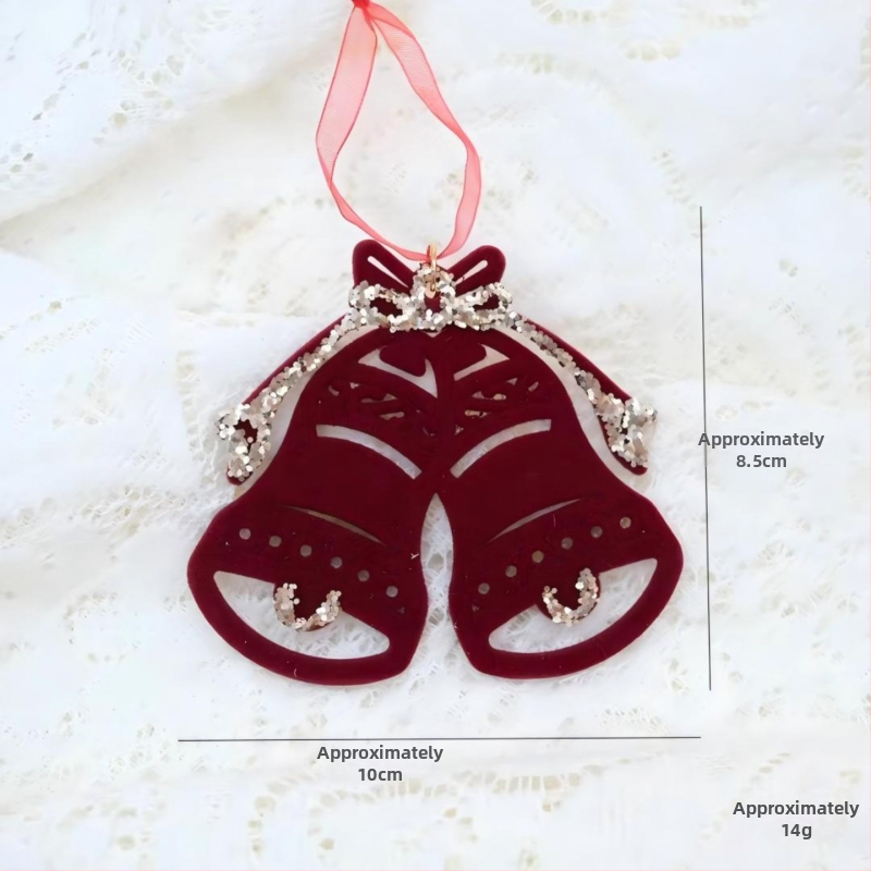 Heartful flocking Icicle Ziemassvētku eglītes dekors – Ziemassvētku dāvanu kulons