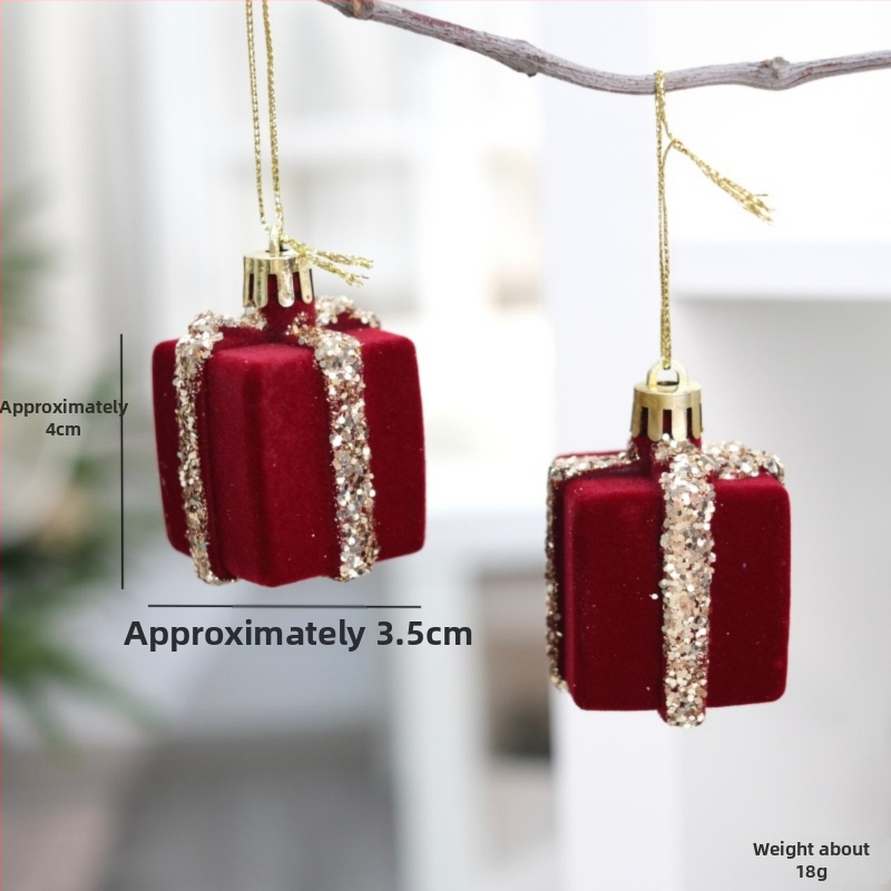 Heartful flocking Icicle Ziemassvētku eglītes dekors – Ziemassvētku dāvanu kulons