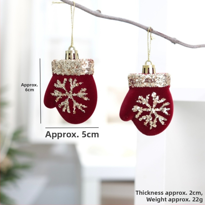 Heartful flocking Icicle Ziemassvētku eglītes dekors – Ziemassvētku dāvanu kulons