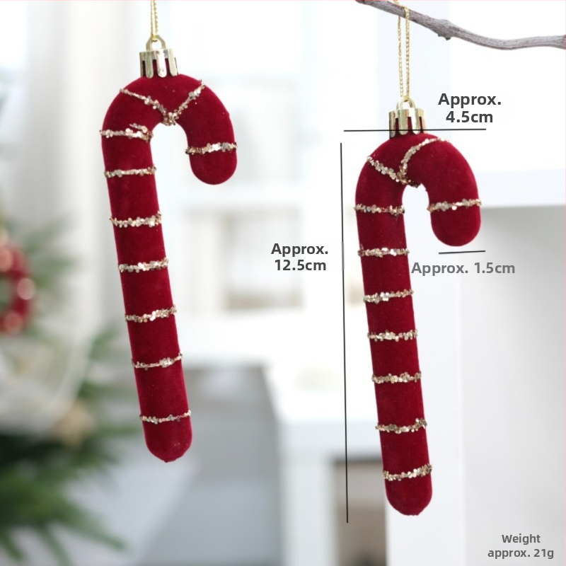 Heartful flocking Icicle Ziemassvētku eglītes dekors – Ziemassvētku dāvanu kulons