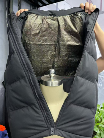 Мъжки графенов памучен жилет, дебел и топъл, без ръкави, пълнеж от памук, полиестерна материя