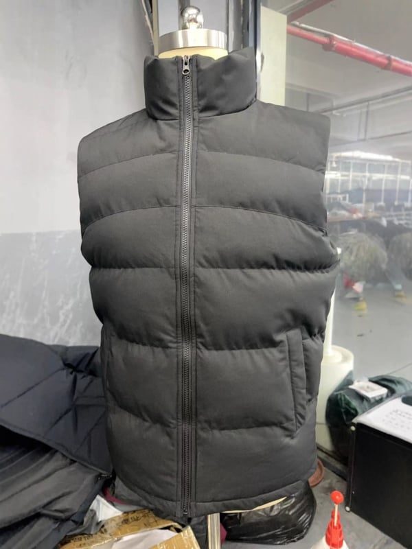 Мъжки графенов памучен жилет, дебел и топъл, без ръкави, пълнеж от памук, полиестерна материя