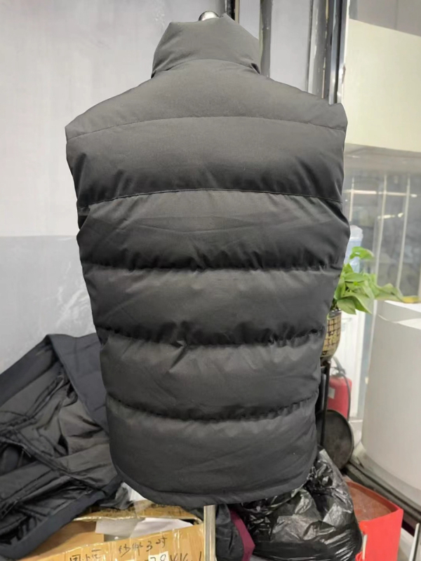 Мъжки графенов памучен жилет, дебел и топъл, без ръкави, пълнеж от памук, полиестерна материя