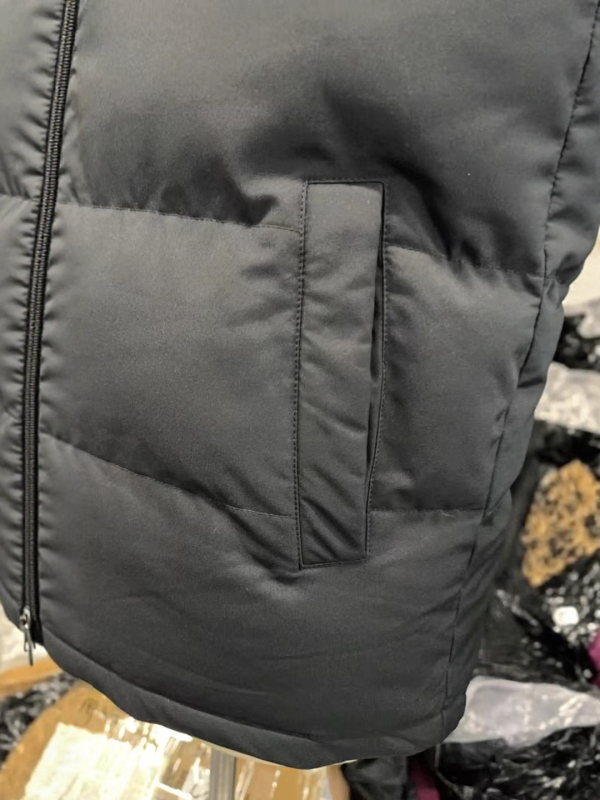 Мъжки графенов памучен жилет, дебел и топъл, без ръкави, пълнеж от памук, полиестерна материя