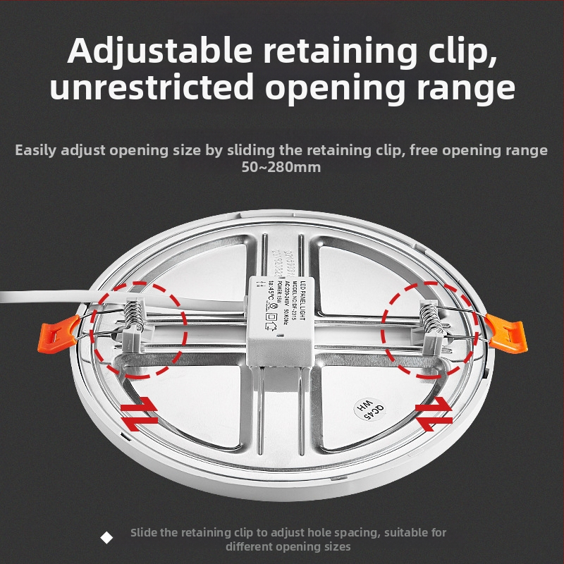 Downlight LED încastrat cu design deschis, forme pătrate sau rotunde, 220V, montaj ascuns, 3000K/4000K/6000K