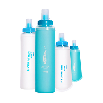 AFISHTOUR Υπαίθριο μαλακό δοχείο νερού, TPU, φορητός και αναδιπλούμενος σχεδιασμός, με προσαρμοσμένο λογότυπο, unisex