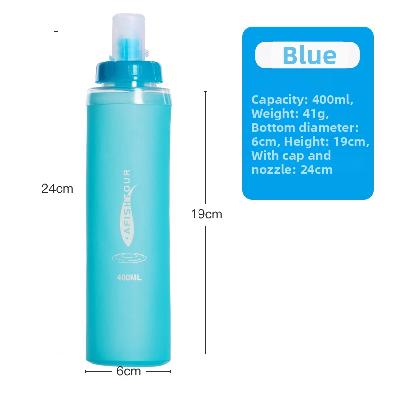 AFISHTOUR Υπαίθριο μαλακό δοχείο νερού, TPU, φορητός και αναδιπλούμενος σχεδιασμός, με προσαρμοσμένο λογότυπο, unisex