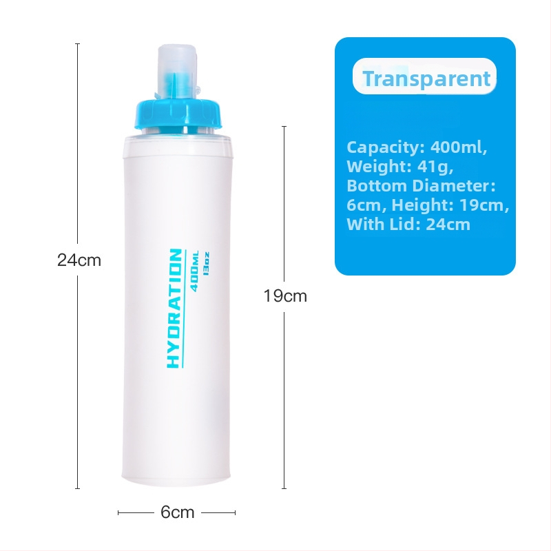 AFISHTOUR Υπαίθριο μαλακό δοχείο νερού, TPU, φορητός και αναδιπλούμενος σχεδιασμός, με προσαρμοσμένο λογότυπο, unisex