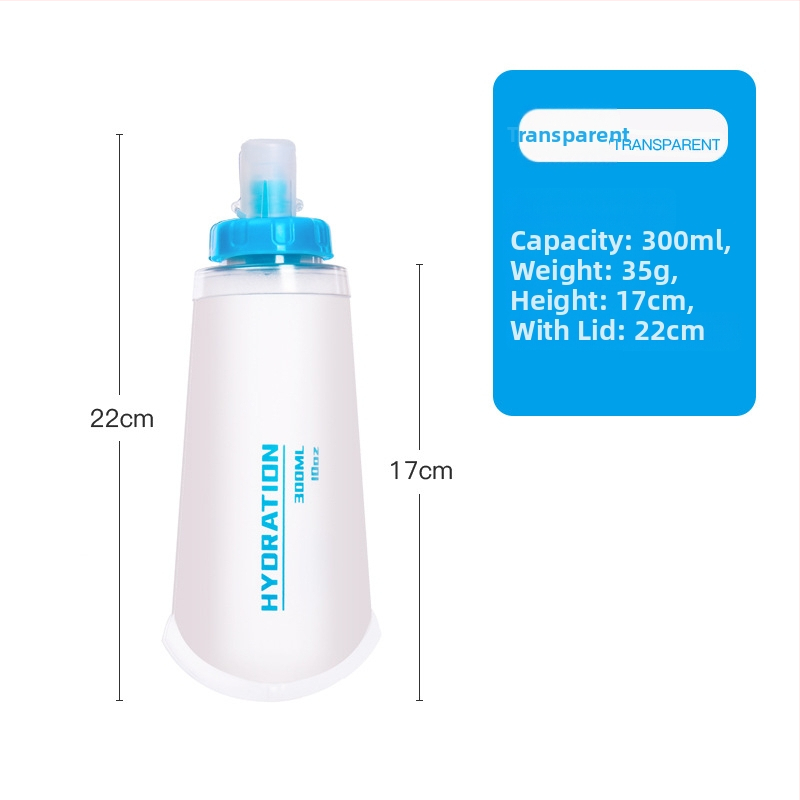 AFISHTOUR Υπαίθριο μαλακό δοχείο νερού, TPU, φορητός και αναδιπλούμενος σχεδιασμός, με προσαρμοσμένο λογότυπο, unisex