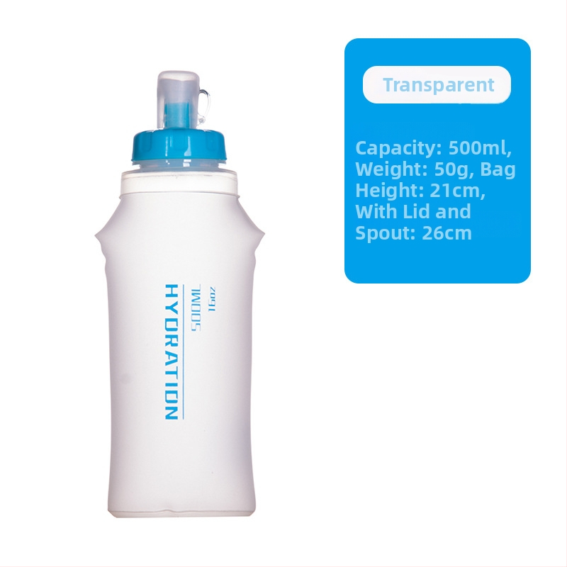 AFISHTOUR Υπαίθριο μαλακό δοχείο νερού, TPU, φορητός και αναδιπλούμενος σχεδιασμός, με προσαρμοσμένο λογότυπο, unisex