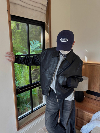 Muška PU kožna jakna s poliester podstavom, ovratnik s reverom, kratka duljina, vintage stil, jednostruko kopčanje