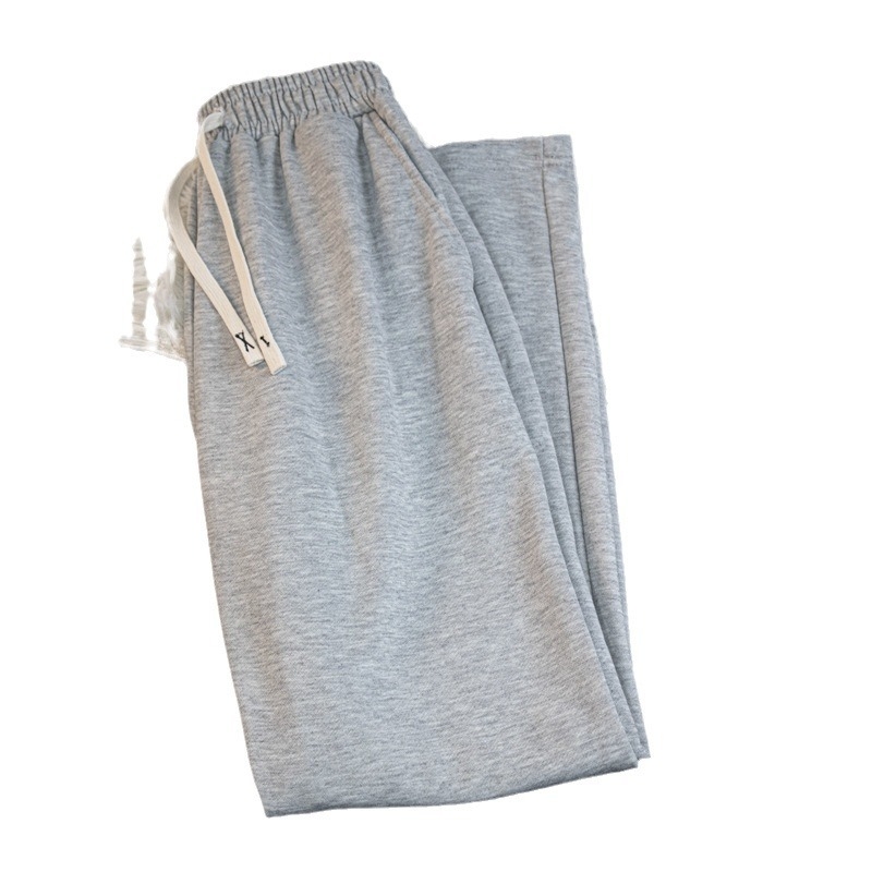 Pantaloni sport casual unisex, croială lejeră, talie medie, țesătură poliester, croi drept