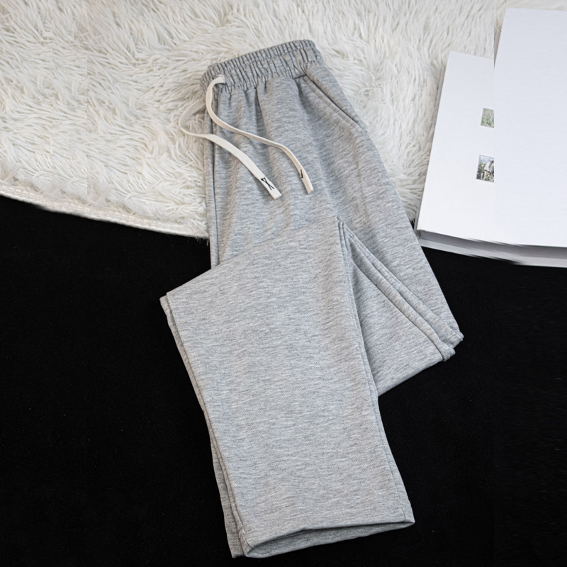 Pantaloni sport casual unisex, croială lejeră, talie medie, țesătură poliester, croi drept