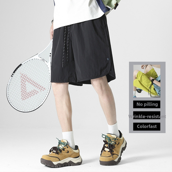 Seegave vīriešu šorti amerikāņu stilā, 100% neilons, taisns griezums, koledžas stils, vasara 2025