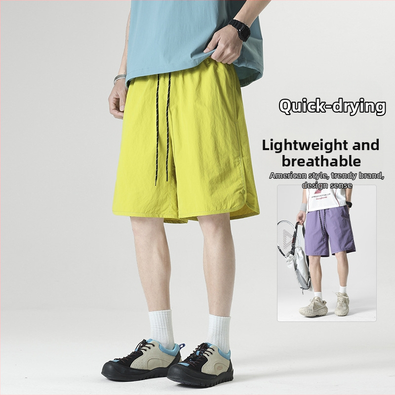 Seegave vīriešu šorti amerikāņu stilā, 100% neilons, taisns griezums, koledžas stils, vasara 2025