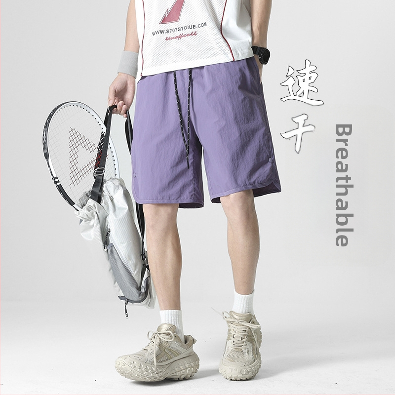 Seegave vīriešu šorti amerikāņu stilā, 100% neilons, taisns griezums, koledžas stils, vasara 2025