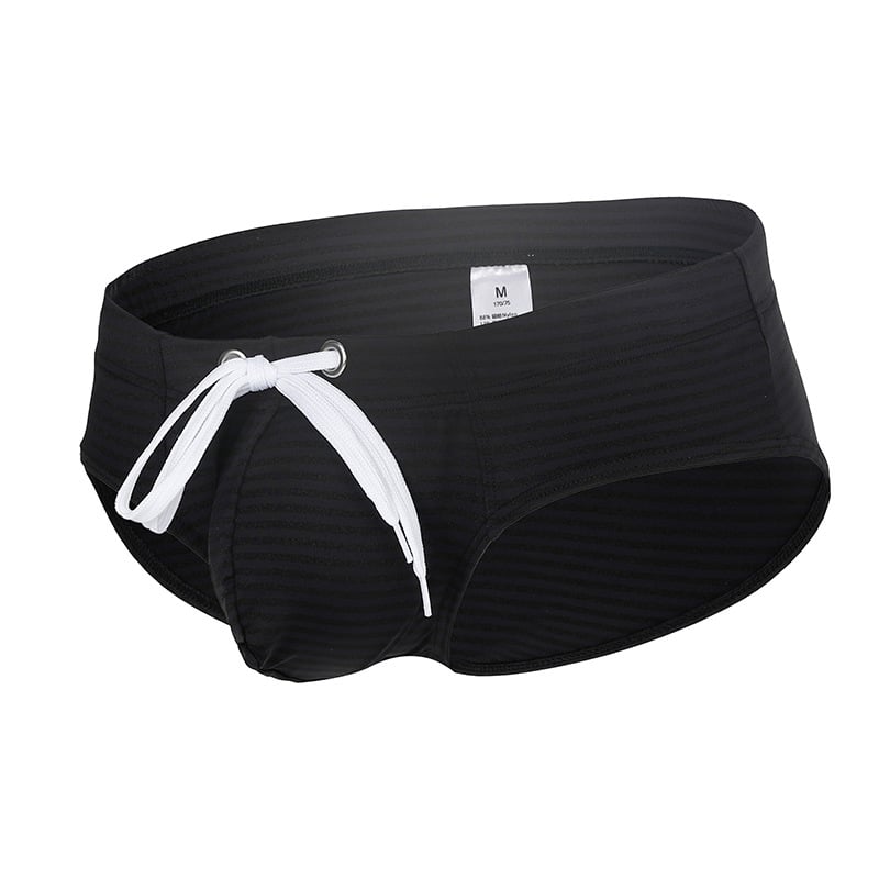 Ανδρικά σλιπ θαλάσσης τύπου briefs με κορδόνι, γρήγορο στέγνωμα, επένδυση νάιλον 90%, 180 g/m², μονοχρωμο σχέδιο