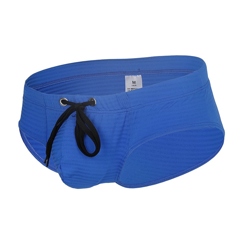 Ανδρικά σλιπ θαλάσσης τύπου briefs με κορδόνι, γρήγορο στέγνωμα, επένδυση νάιλον 90%, 180 g/m², μονοχρωμο σχέδιο