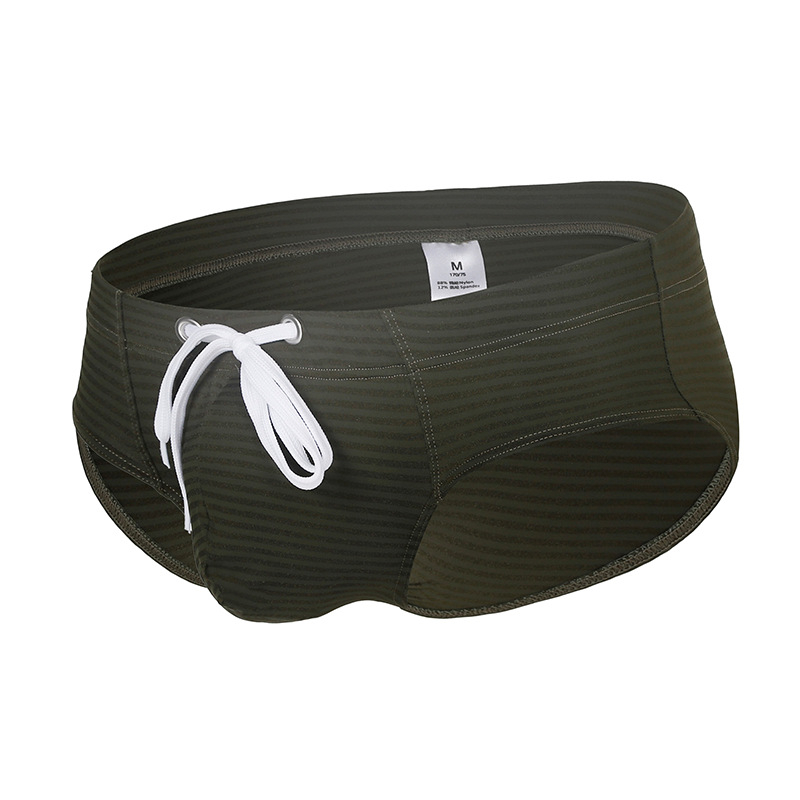 Ανδρικά σλιπ θαλάσσης τύπου briefs με κορδόνι, γρήγορο στέγνωμα, επένδυση νάιλον 90%, 180 g/m², μονοχρωμο σχέδιο