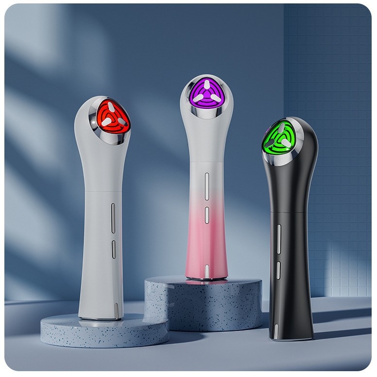 Dispozitiv de înfrumusețare facială cu masaj microcurent, ultrasunete și terapie LED – portabil, baterie încorporată 500–800 mAh, IPx0, cutie cadou