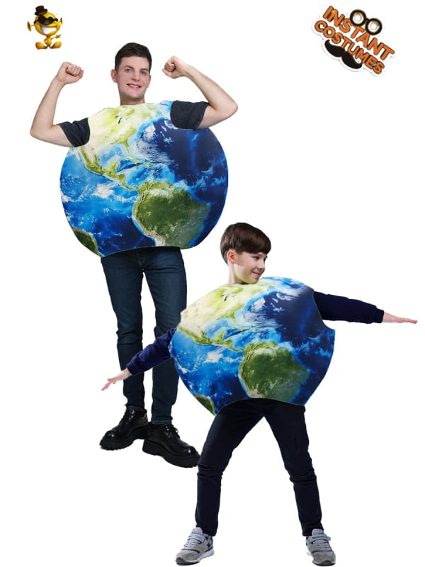 QLQ Žemės tematikos kostiumas Helovynui – Unisex, poliesterio audinys, pagrindinis audinys poliesteris, amžiaus grupė 18–24
