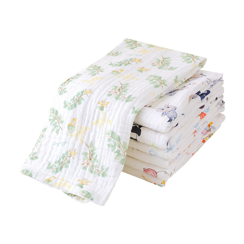 Kūdikio vonios rankšluostis, šeši sluoksniai, 100% medvilnė, visoms sezonoms, animacinis raštas