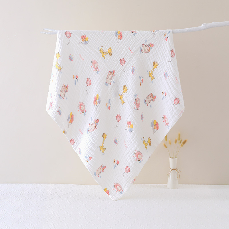 Kūdikio vonios rankšluostis, šeši sluoksniai, 100% medvilnė, visoms sezonoms, animacinis raštas