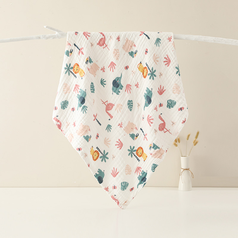 Kūdikio vonios rankšluostis, šeši sluoksniai, 100% medvilnė, visoms sezonoms, animacinis raštas