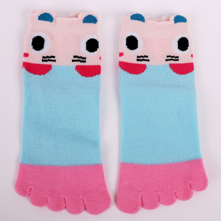 Dječje čarape s pet prstiju, prozračne, upijaju znoj, kratke, višebojne, unisex