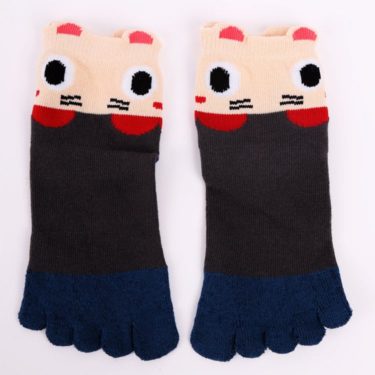 Dječje čarape s pet prstiju, prozračne, upijaju znoj, kratke, višebojne, unisex