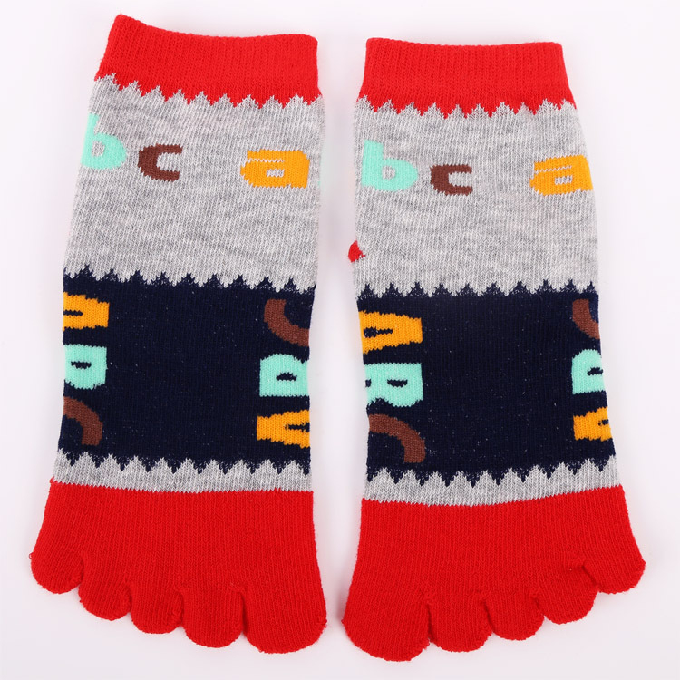 Dječje čarape s pet prstiju, prozračne, upijaju znoj, kratke, višebojne, unisex