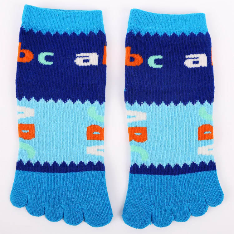 Dječje čarape s pet prstiju, prozračne, upijaju znoj, kratke, višebojne, unisex