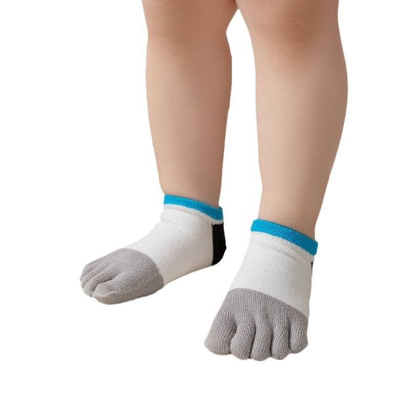 Dječje čarape s pet prstiju, prozračne, upijaju znoj, kratke, višebojne, unisex