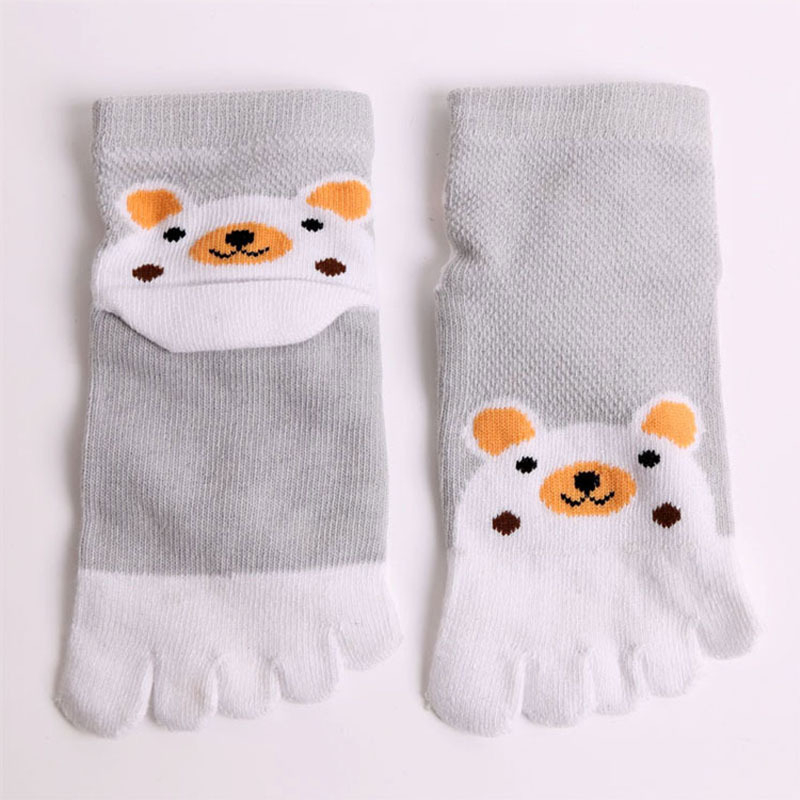 Dječje čarape s pet prstiju, prozračne, upijaju znoj, kratke, višebojne, unisex