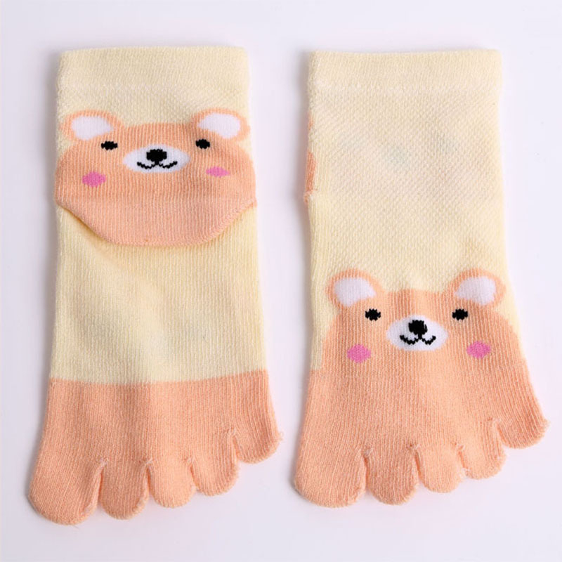 Dječje čarape s pet prstiju, prozračne, upijaju znoj, kratke, višebojne, unisex
