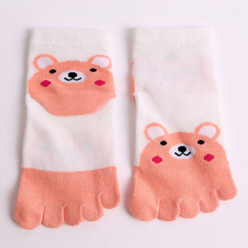 Dječje čarape s pet prstiju, prozračne, upijaju znoj, kratke, višebojne, unisex